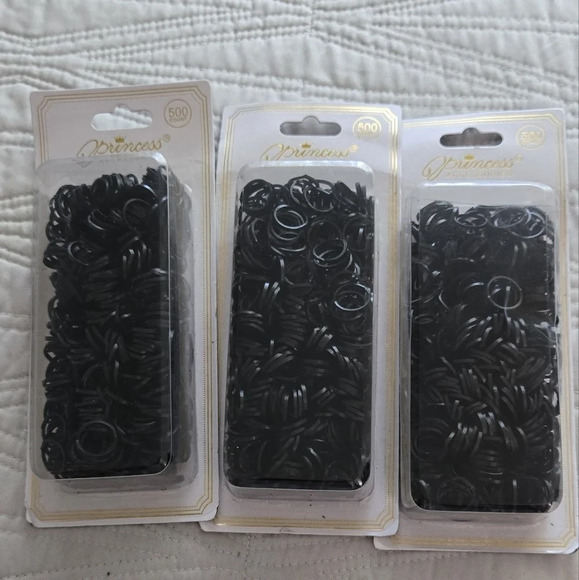💚Pack of 3 Mini Elastic Hair Ties - Picture 1 of 4